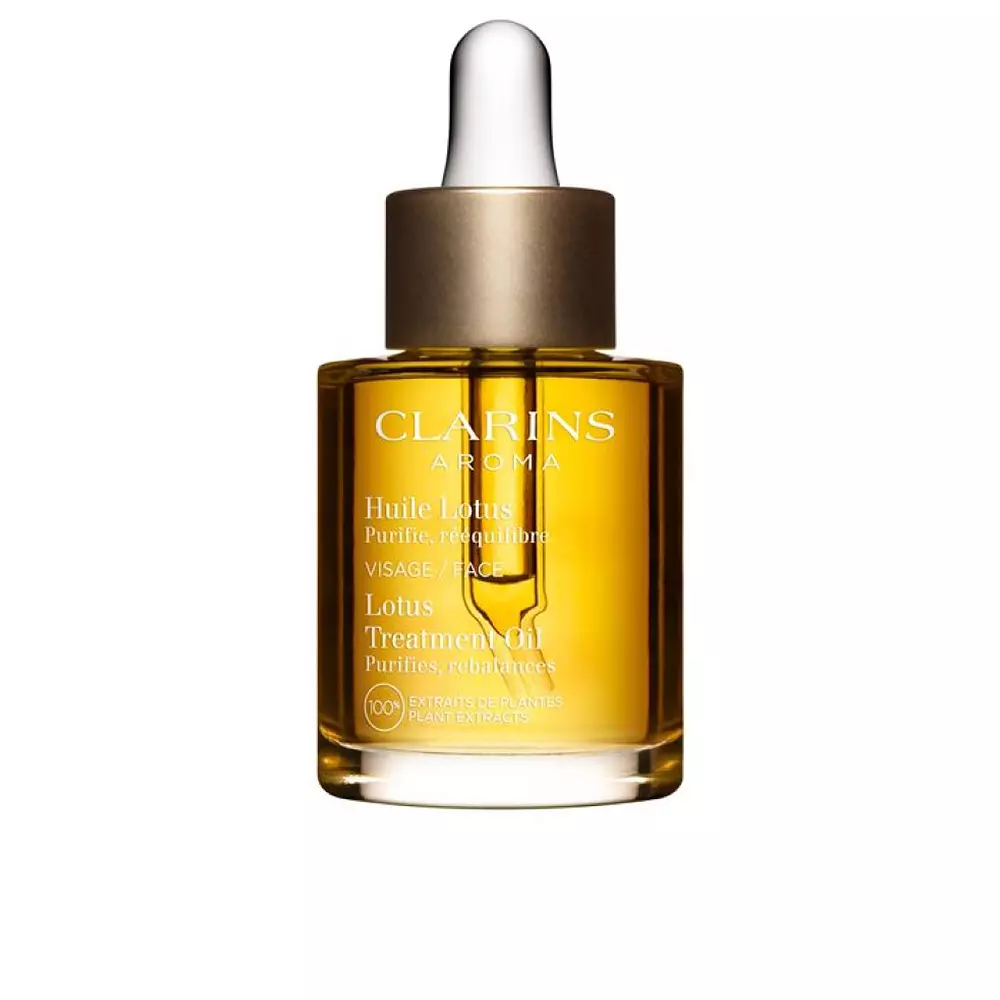 

Масло для лица Aceite "lotus" - pieles mixtas, poros dilatados Clarins, 30 мл.
