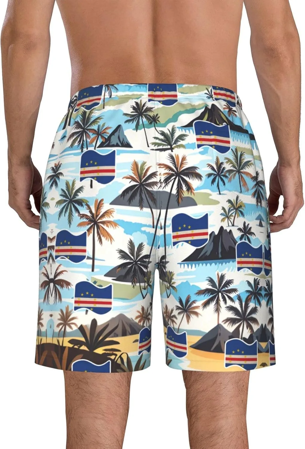 Мужские плавки-шорты с изображением колумбийского флага Generic, Cape Verde Verdean Flag — фото 3