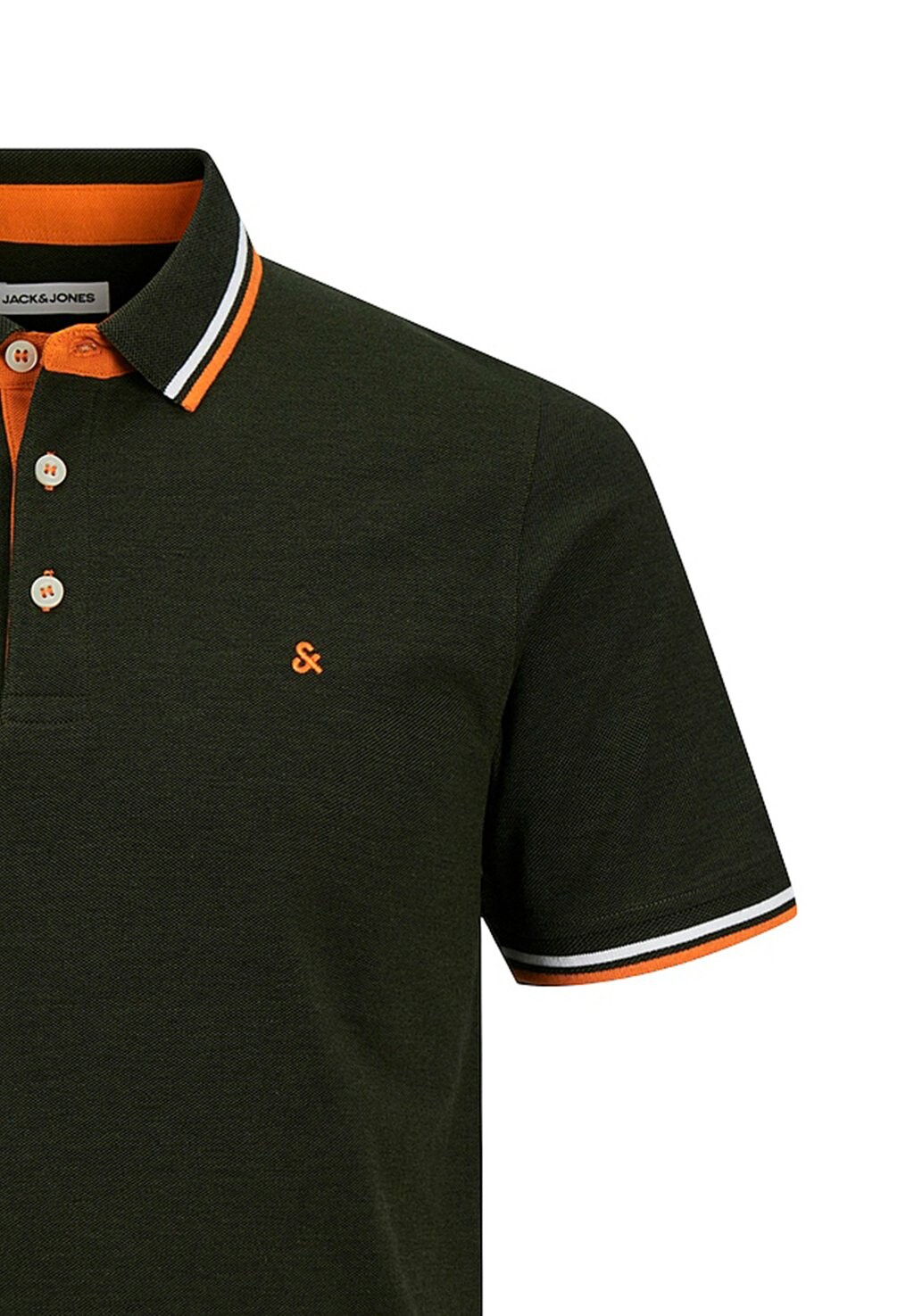

Поло PAULOS Jack & Jones, оливково-зеленый