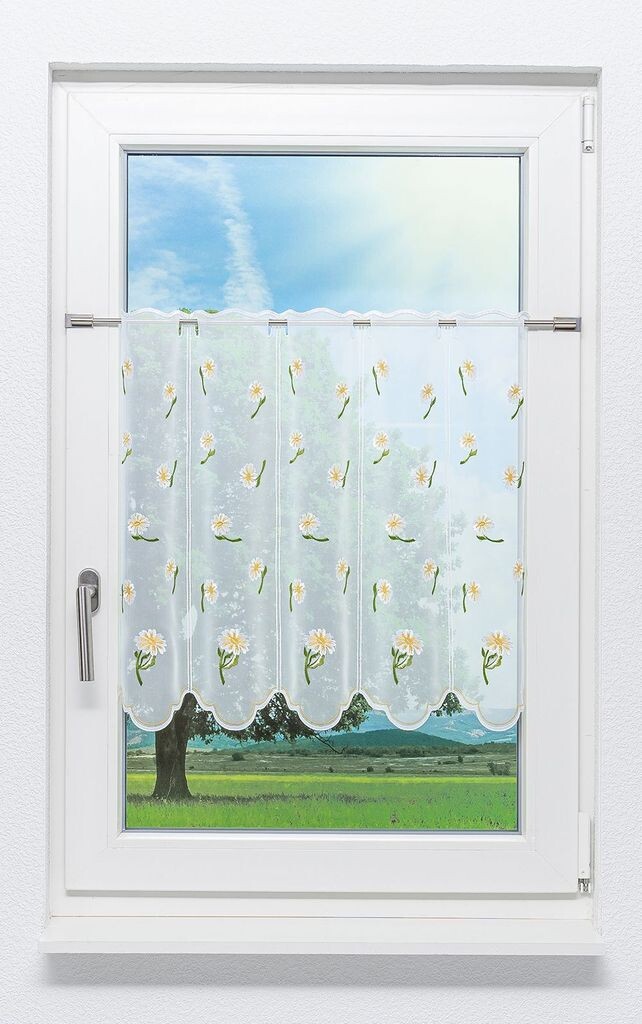 

Панельная штора Plauener Spitze Marguerite (Ш х В) 179,3см*59см желтый/желто-зеленый