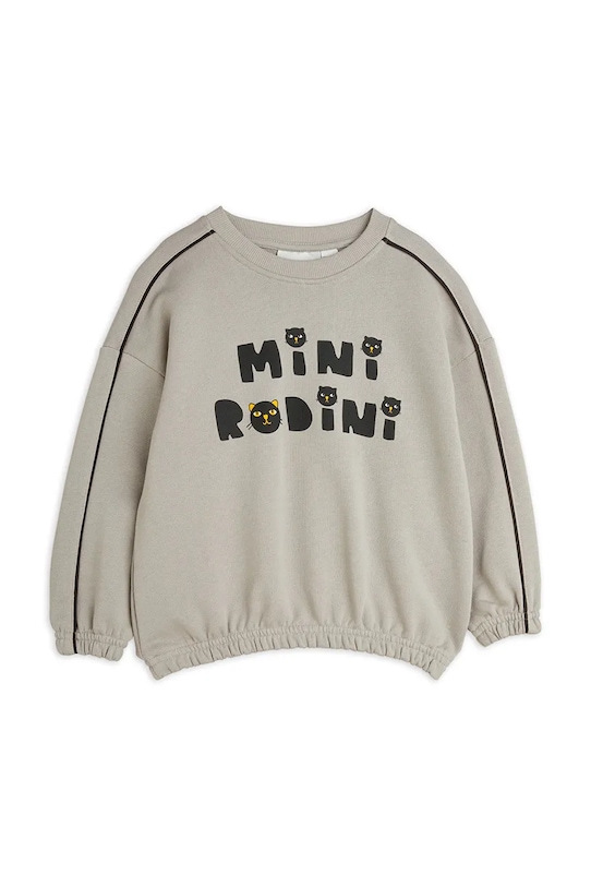 Детская хлопковая толстовка "Cats" Mini Rodini, серый — фото 2