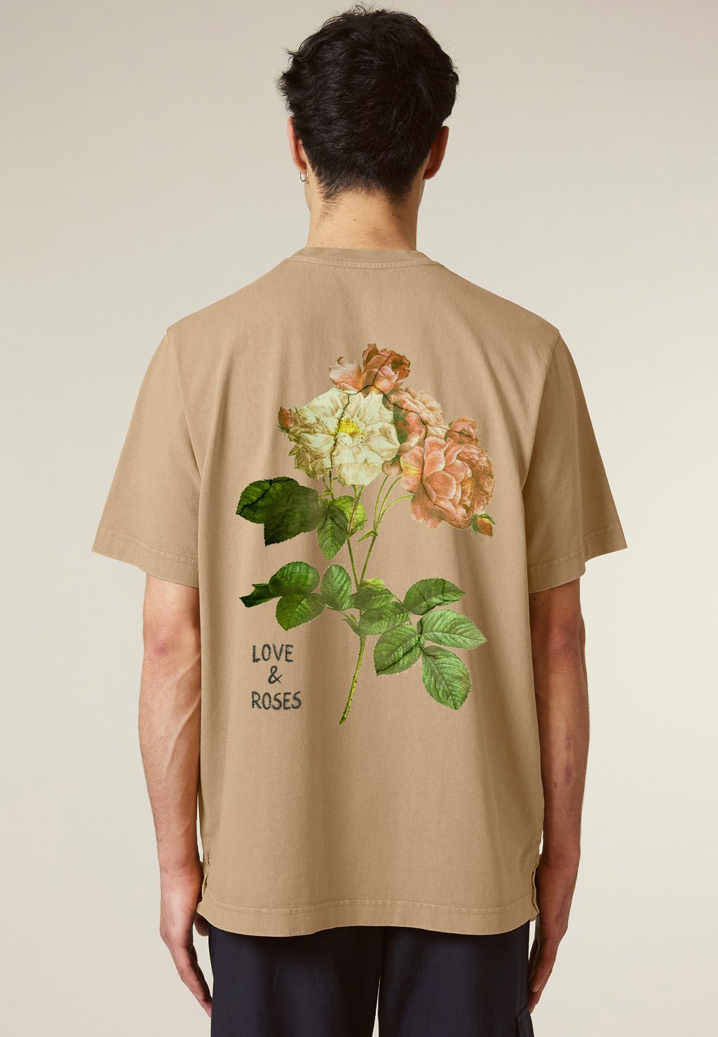 

Футболка с принтом ROSES BACK HEAVYWEIGHT Mira Paris, бежевый