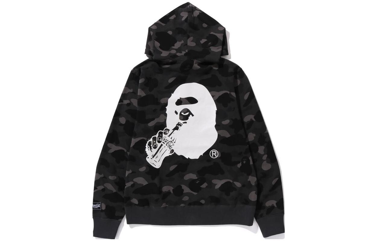 Толстовка с капюшоном BAPE X Coca-Cola Color Camo Ape Head A Bathing Ape, красный — фото 2