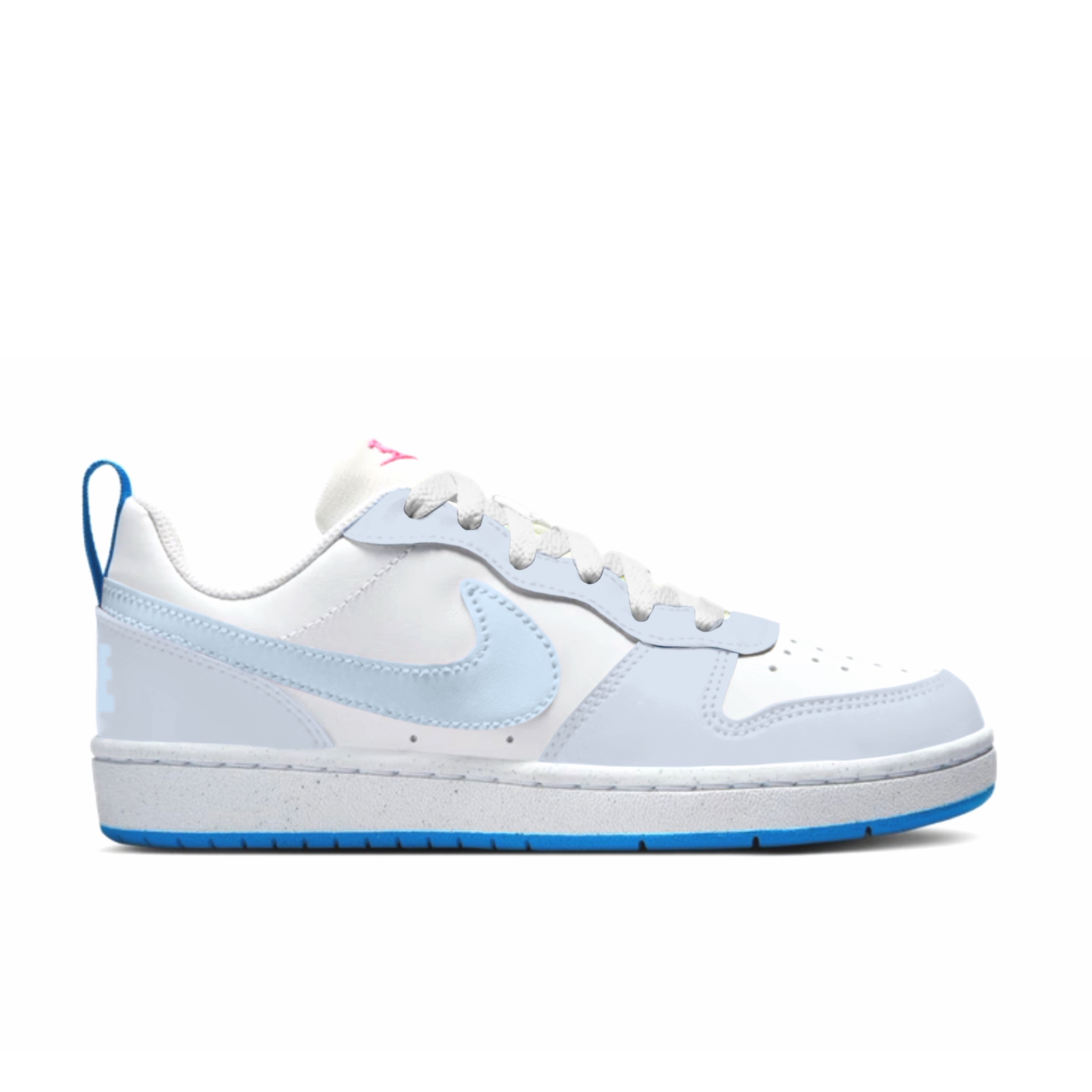 Кроссовки для скейтбординга Court Borough Winter Star Snow Footprints Slip Resistant Abrasion Resistant Low top для детей Nike, светло-синий — фото 3
