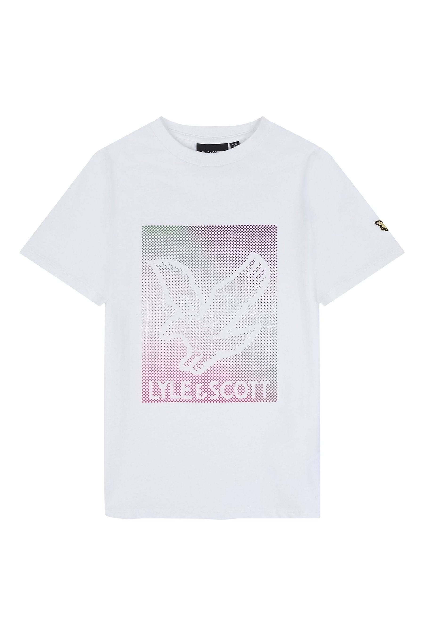 

Футболка для мальчика с изображением орла в горошек Lyle & Scott, белый