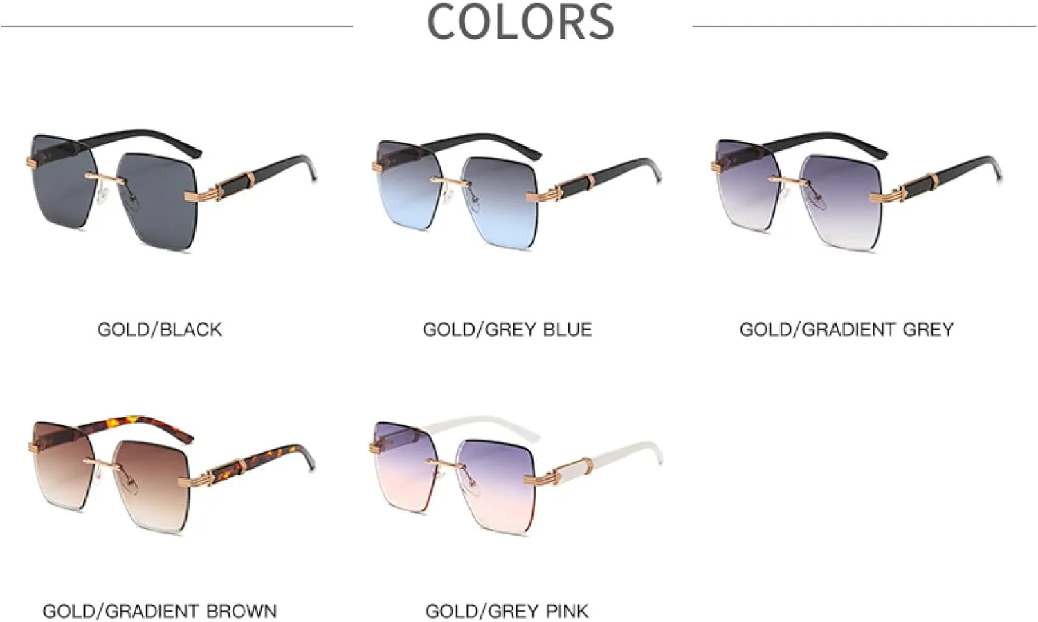 

Солнцезащитные очки с защитой от УФ-излучения UV400 | Легкая оправа | Для женщин и мужчин | Для занятий спортом на открытом воздухе и вождения DSVIGF, Gold Black