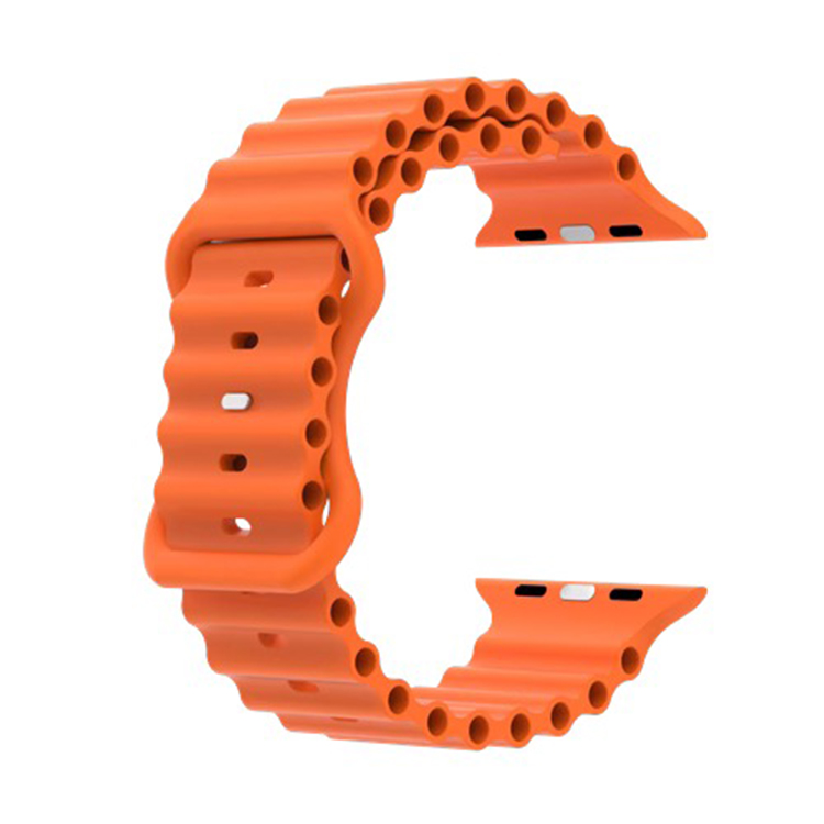 

Wepro Часы Strap Apple Compatibility Silicone Material 150mm~220mm, 【Vitality Orange】Elastic fit ★ one-piece buckle
