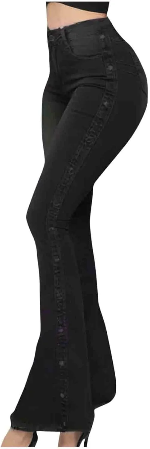 

FZYLQY Plus Size Flare Jeans для женщин Bootcut Stretchy