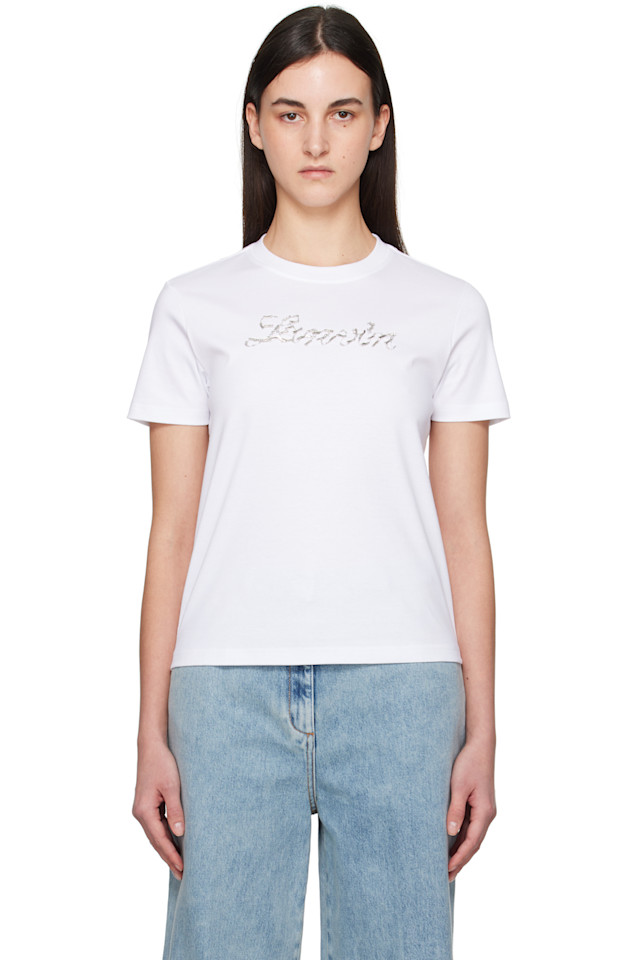 

Футболка Lanvin с вышивкой бисером Lanvin, белый