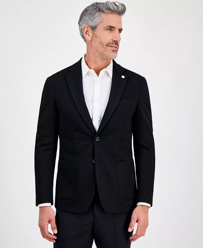 

Мужской спортивный пиджак Slim-Fit Waffle Stretch Tom Baine, черный
