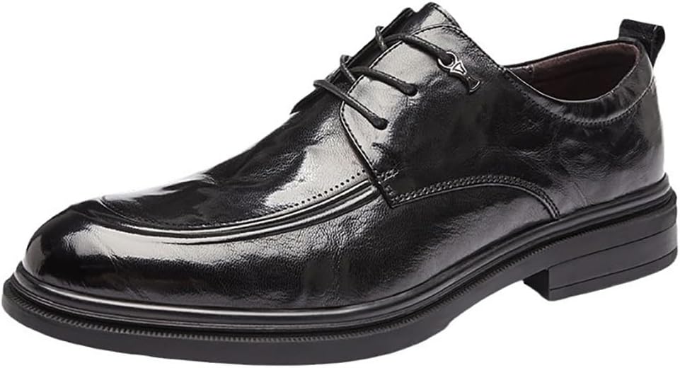 

Мужские классические туфли TNXZ с закрытой шнуровкой и носком-каплей, деловые туфли Оксфорд, формальные туфли для мужчин, деловые дерби, черный