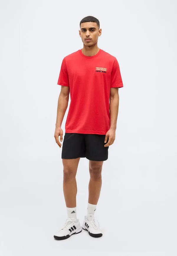 Футболка с надписью «padel wanted» (хотелось купить футболку для падела) Adidas Performance, Pure Ruby — фото 2
