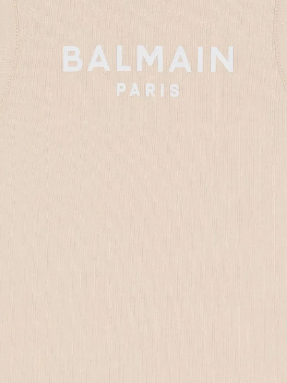 Топ с логотипом Balmain Kids, бежевый — фото 3