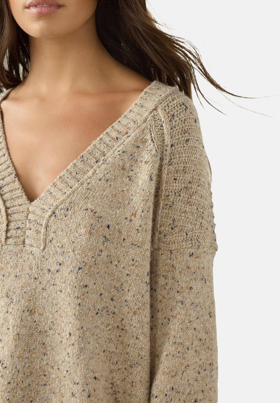 

Джемпер Next LONGLINE V-NECK, Neutral Nappy/Beige