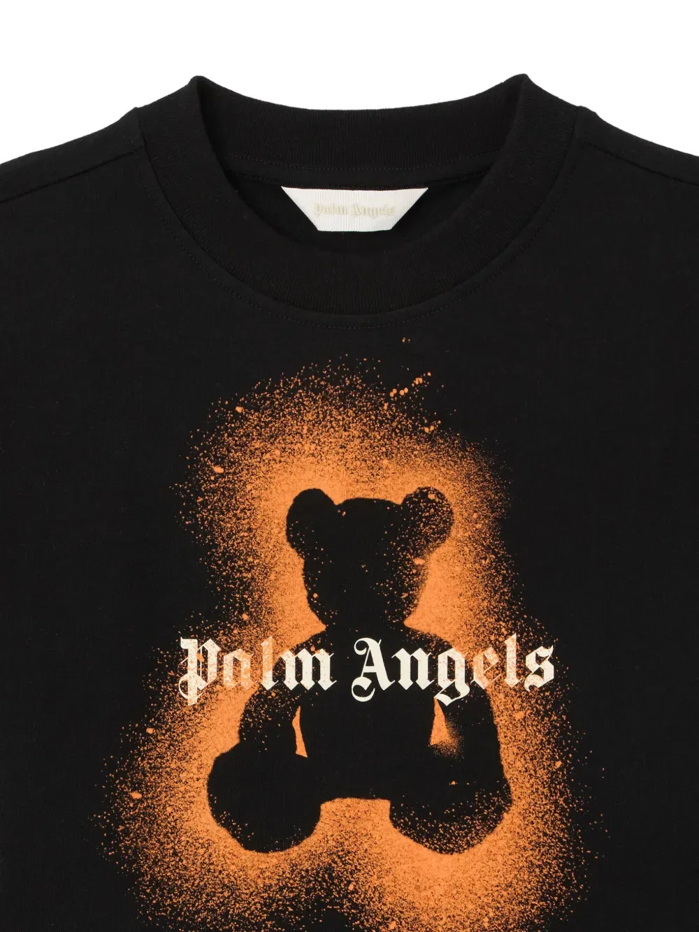 Футболка с принтом медведя Spray Palm Angels Kids, черный — фото 3