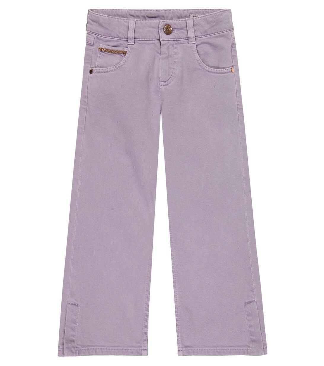 

Украшенные расклешенные джинсы Brunello Cucinelli, фиолетовый