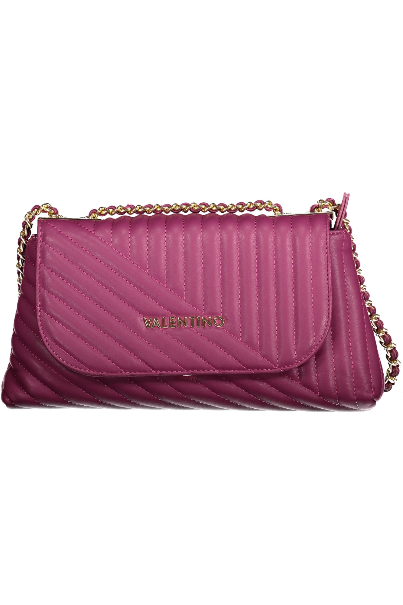 

Женская сумка Valentino Bags стеганая с золотым логотипом, фуксия
