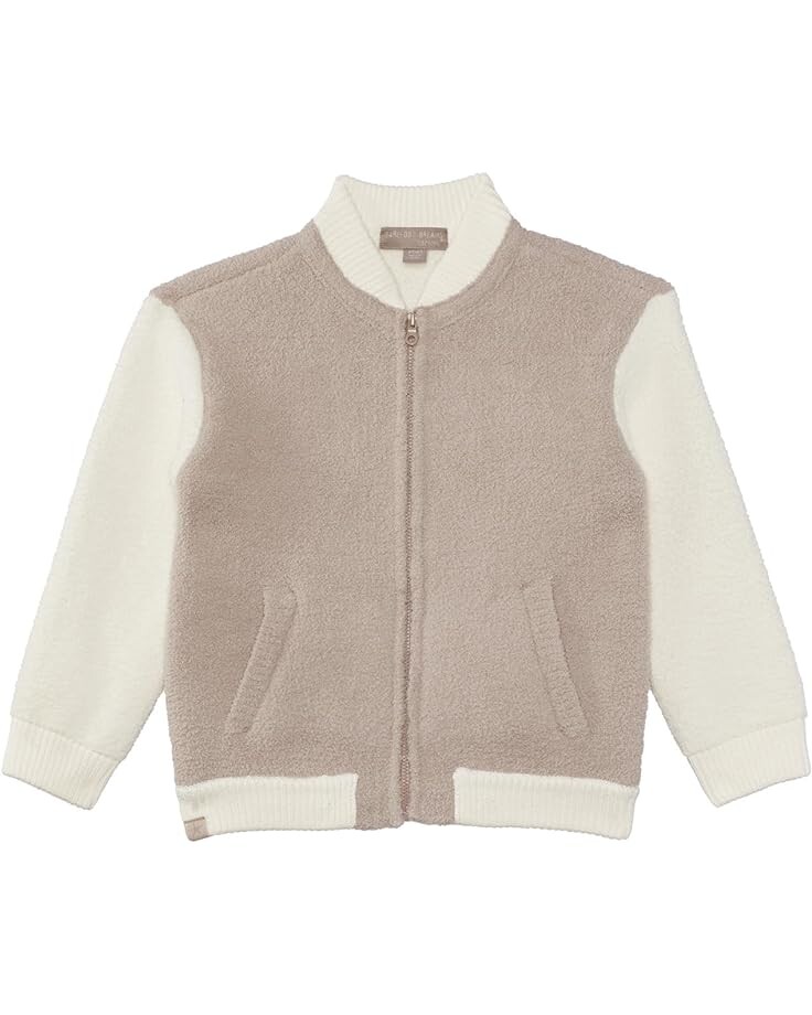 

Свитер Barefoot Dreams Kids Varsity, цвет Taupe/Cream