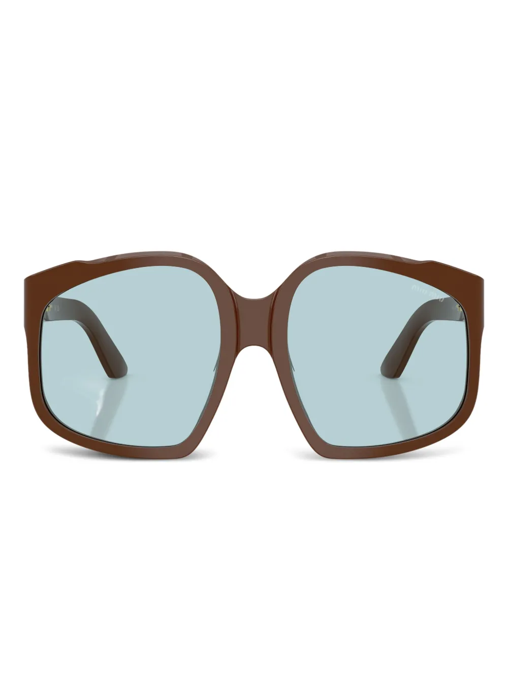 

Солнцезащитные очки MUA07S в геометричной оправе Miu Miu Eyewear, коричневый