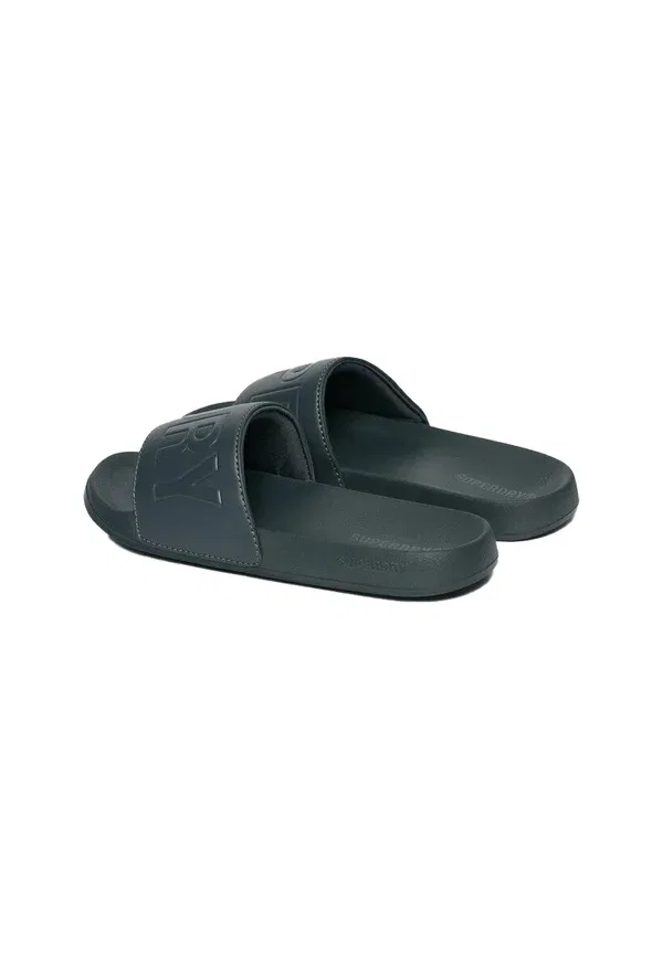 Тапочки Superdry code core pool sliders, тёмный серо-шиферный — фото 4