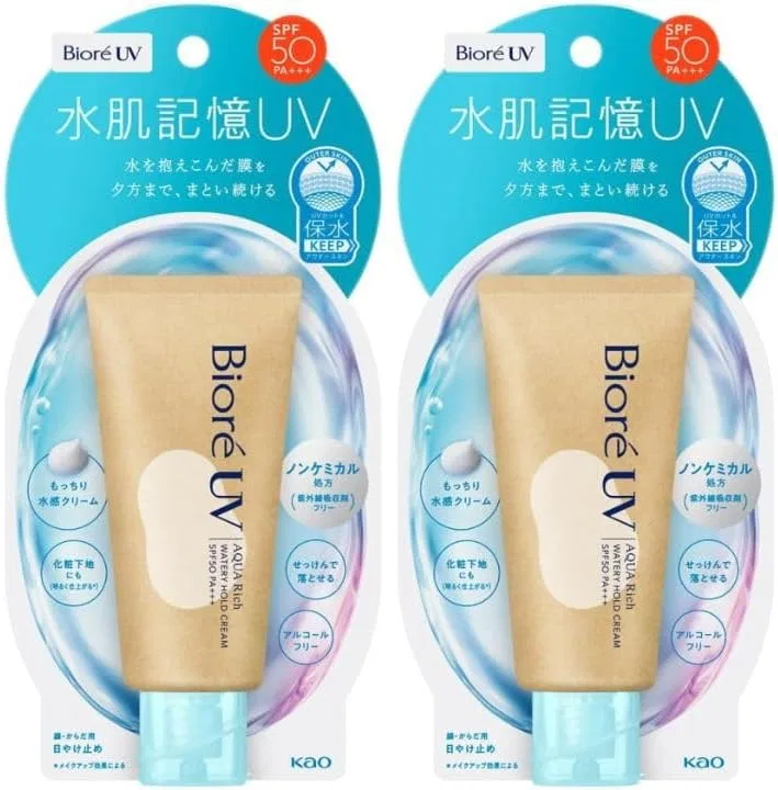 Солнцезащитный крем Biore UV Aquarich Watery Hold Cream SPF 50 PA+++ 50 г, набор 2 шт