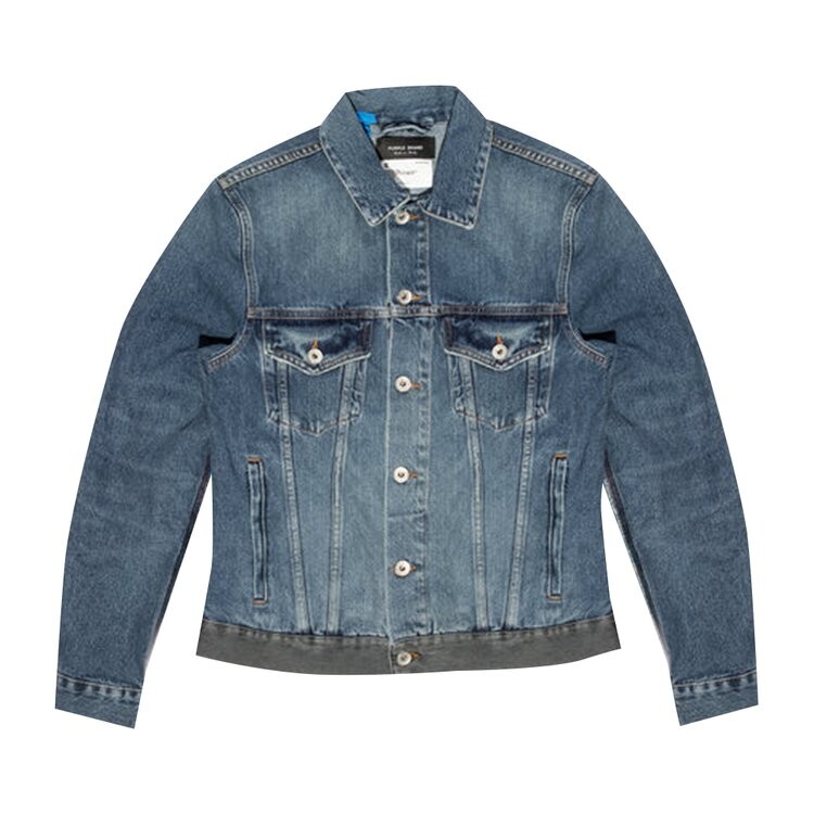 

Куртка PURPLE BRAND Framis Fray Denim Jacket, синий