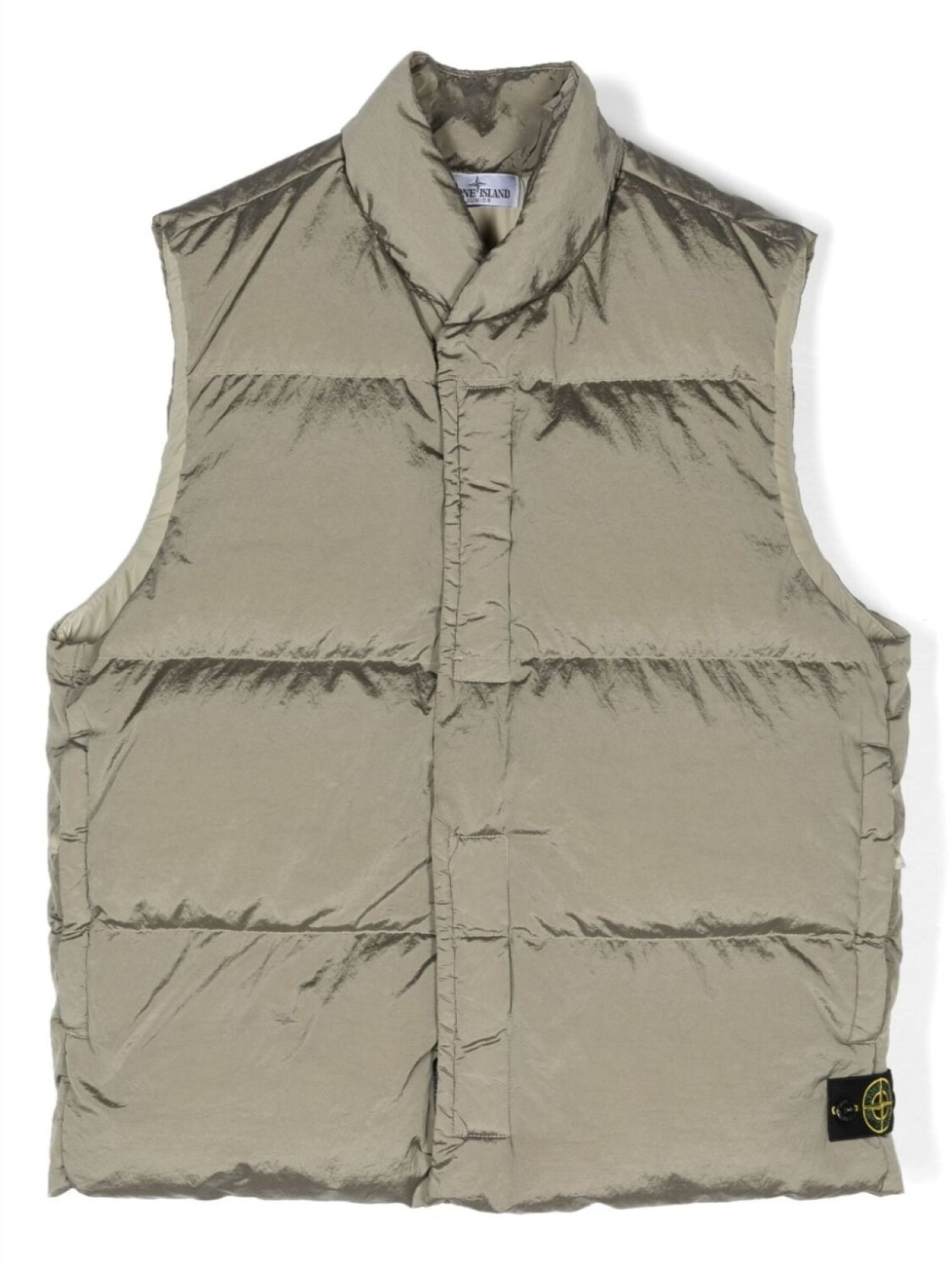 

Stone Island Junior дутый жилет с нашивкой-логотипом, серый