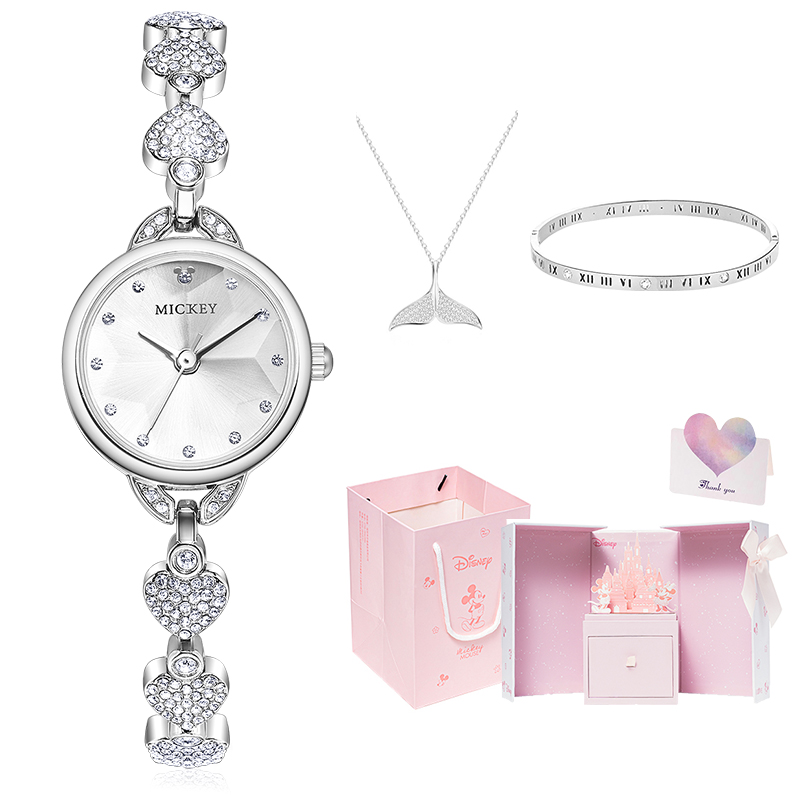 

Disney Часы Princess Quartz Movement Alloy Strap Watch Women's Watch White Dial, Moon White