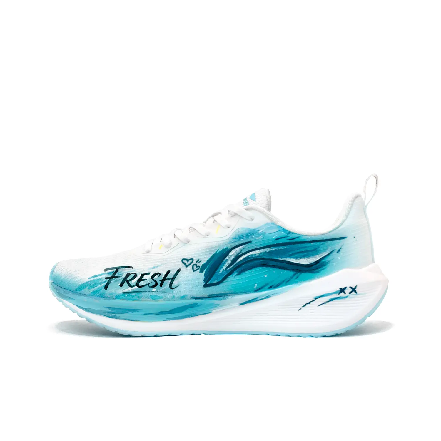 

Мужские низкие повседневные беговые кроссовки Li Ning Wuyue из дышащего и износостойкого текстиля, сине-белые