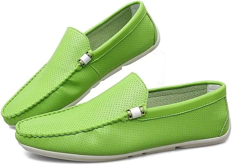 Мокасины кожаные Loafers Dress Shoe, зеленый UOPYNE — фото 3