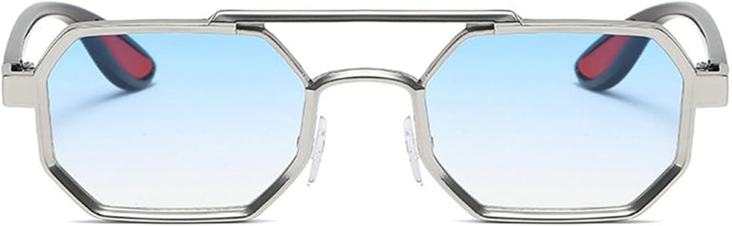 

Солнцезащитные очки Helena Square для женщин и мужчин, ретро, ​​восьмиугольные металлические солнцезащитные очки, винтажные многоугольные очки с защитой от УФ-излучения UV400, C11