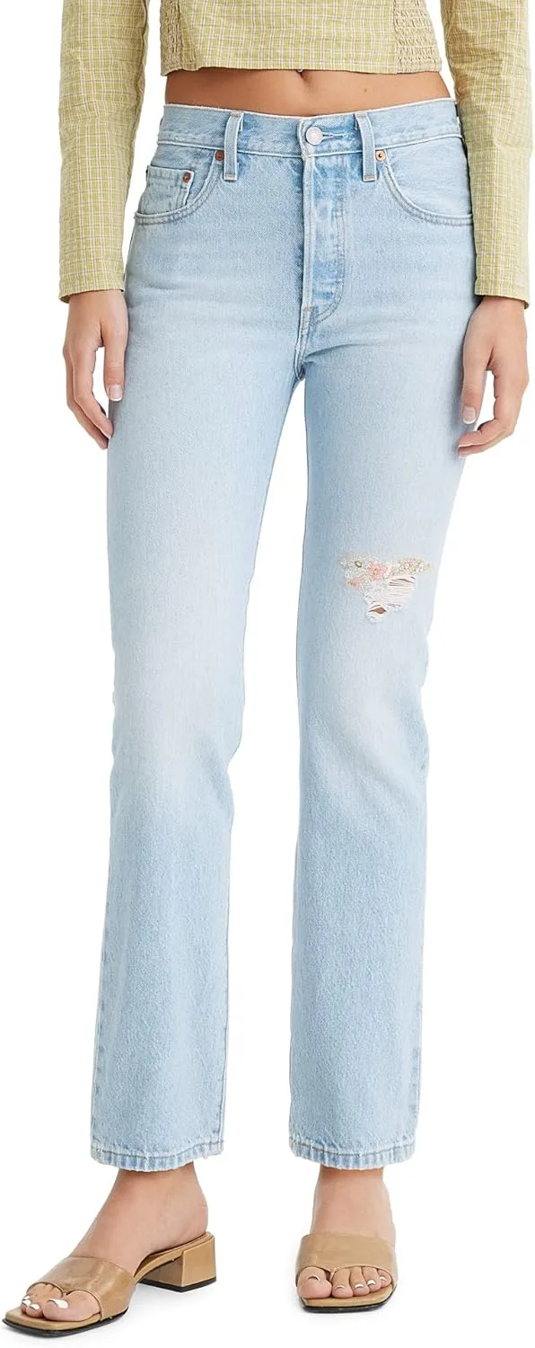 Levi's женские джинсы 501 Original Fit (также доступны в размерах Plus), светло-индиго