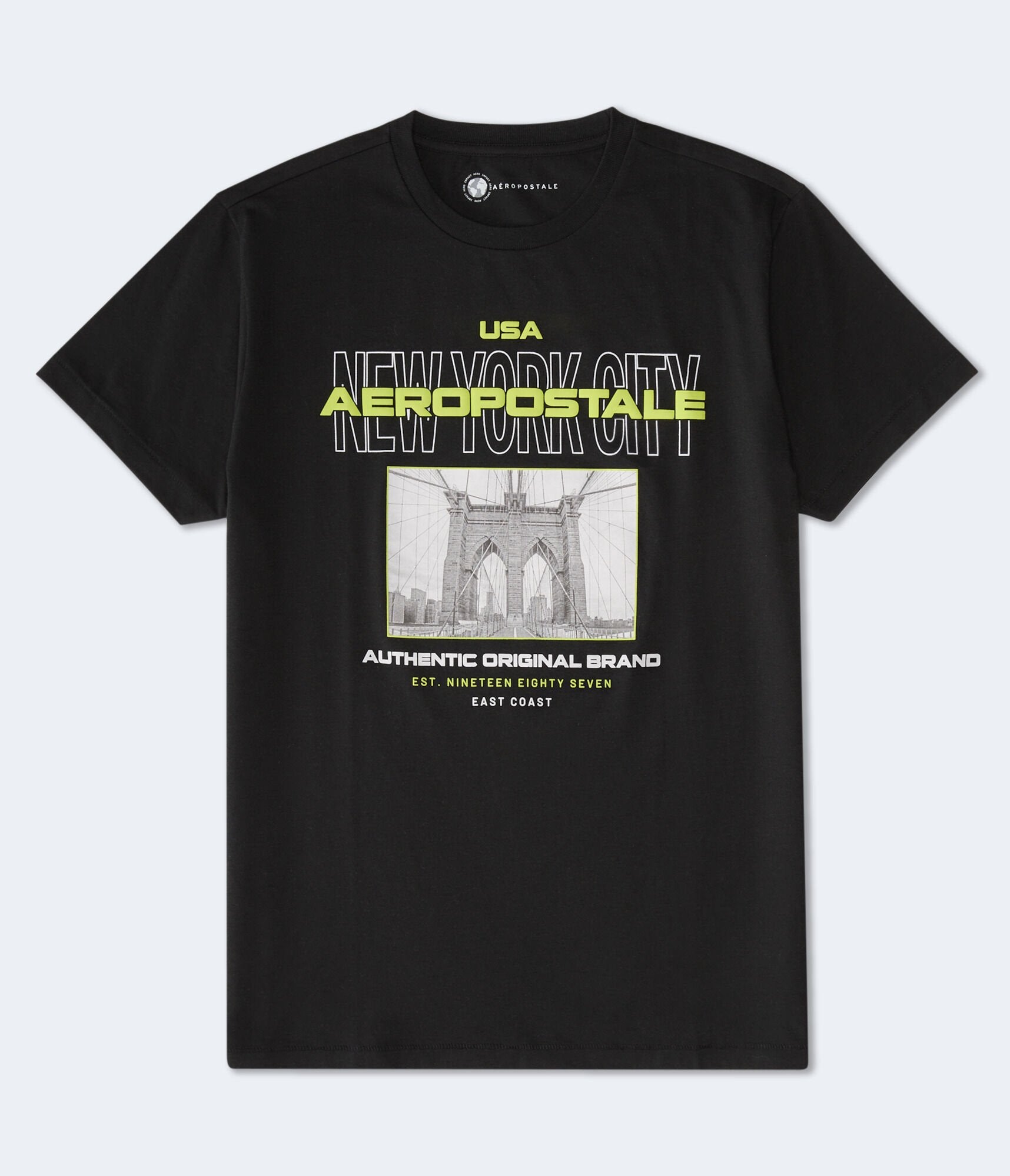 

Футболка Aeropostale с рисунком Бруклинского моста, черный