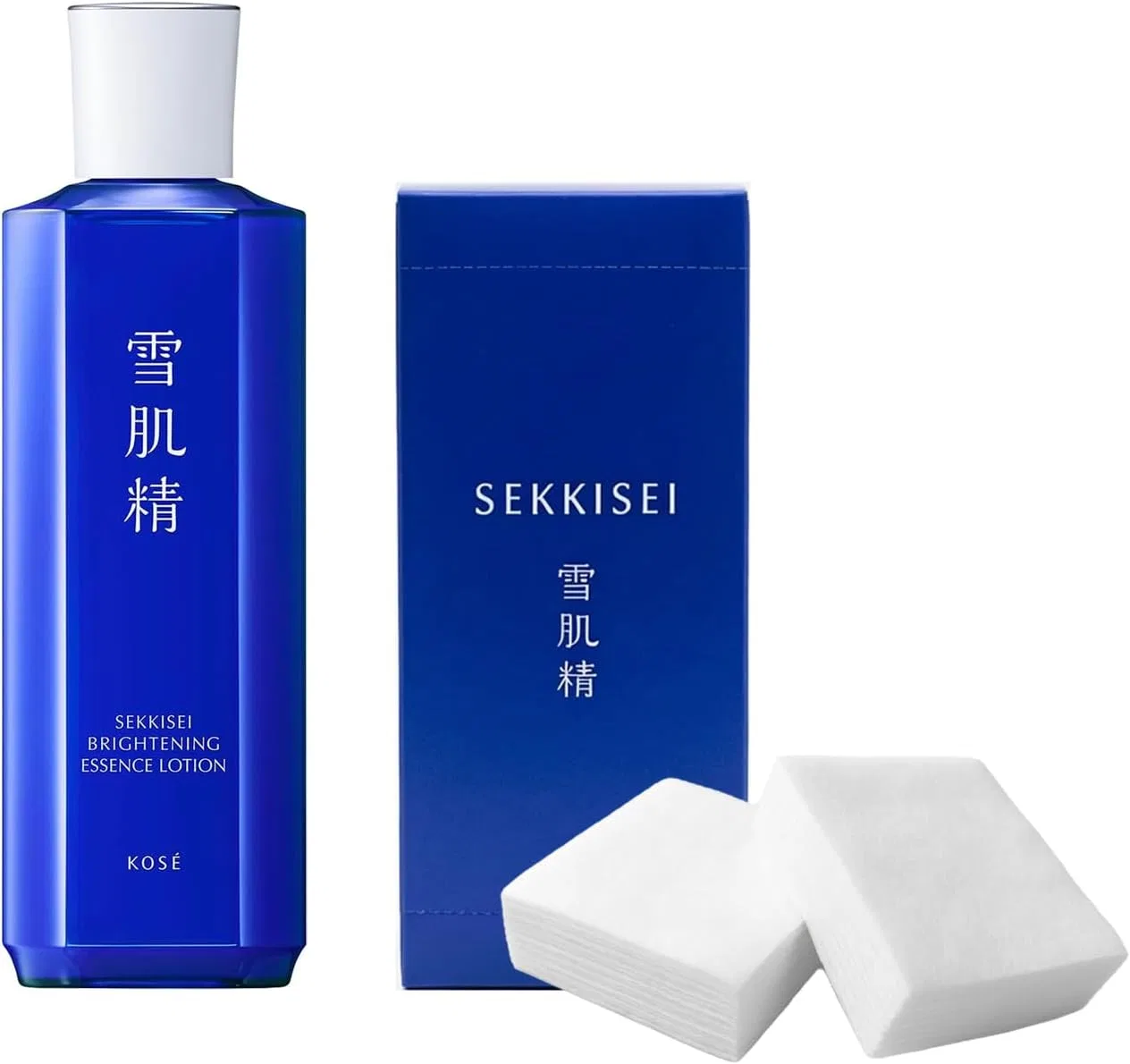 Набор Sekkisei — Лосьон отбеливающий Medicated Snow Skin Brightening Essence Lotion Limited Kit, 350 мл + ватные диски, 40 шт