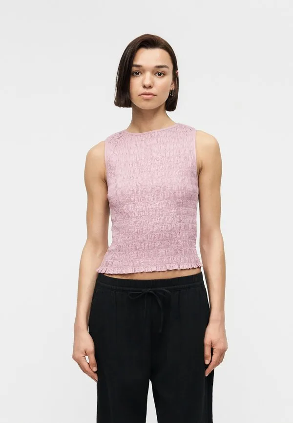 Блузка со сборками Gap, Pale Plum