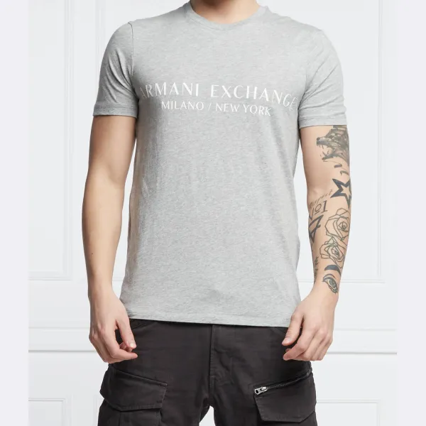 

Облегающая футболка Armani Exchange, серый