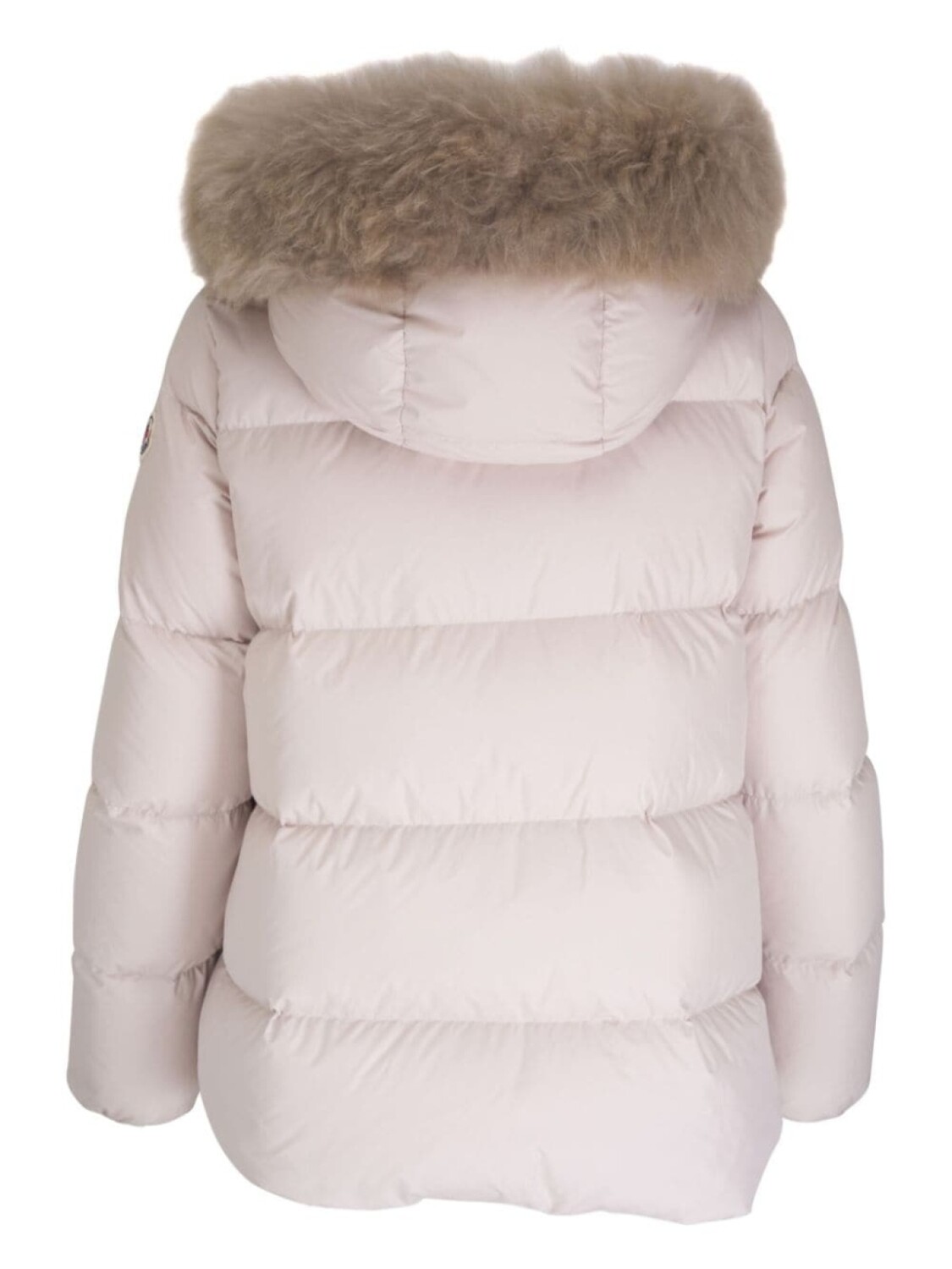 Moncler короткий пуховик Laichefur, нейтральный цвет — фото 2