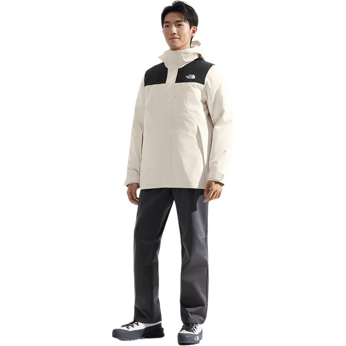 

THE NORTH FACE Ветровка мужская утепленная непромокаемая и ветрозащитная Hiking Waterproof And Windproof To Keep Warm, ROU/Dune White/Cosmic Black