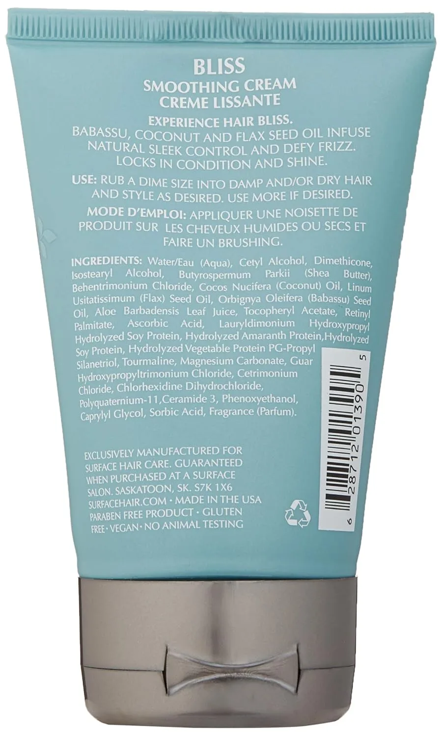 Surface Hair - Bliss Smoothing Cream - Натуральный гладкий уклад, разглаживание и блеск - 113 мл — фото 2