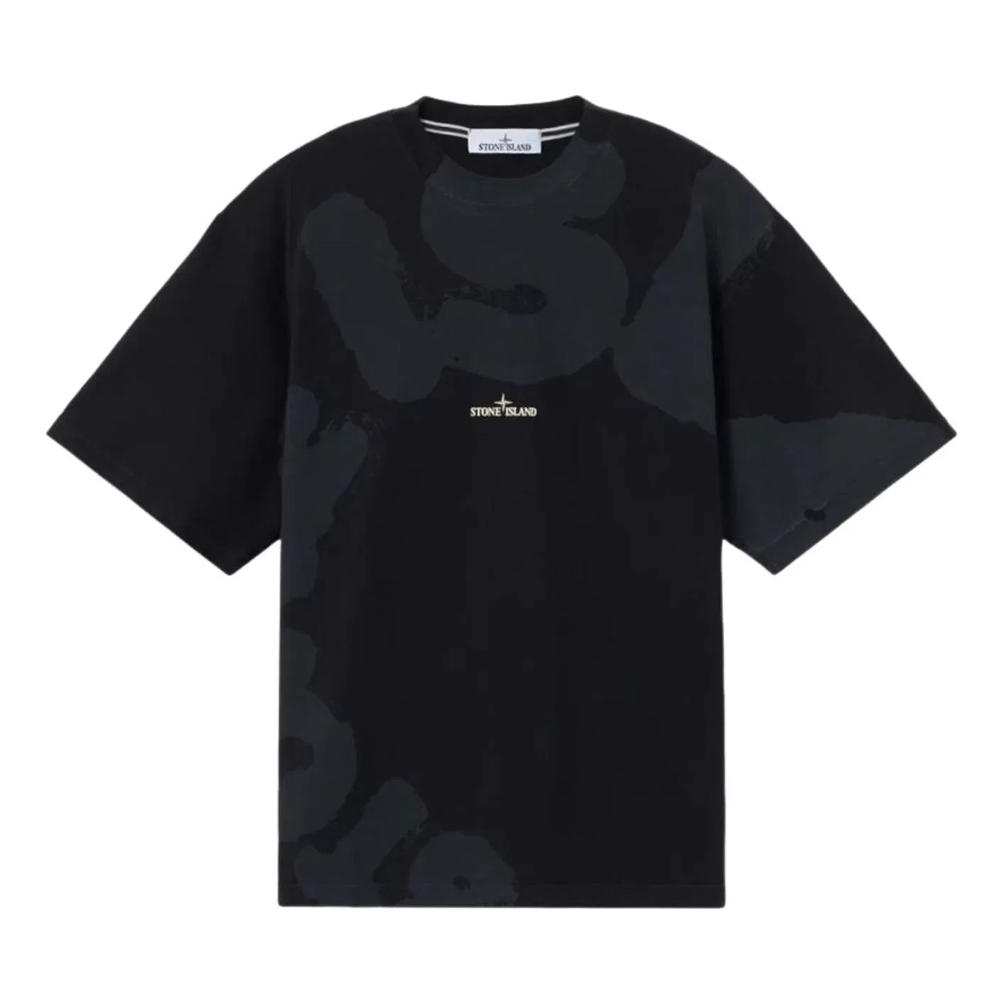 Футболка STONE ISLAND 2100002 Whirlwind Type, черная, L1S152100002S0365V0029