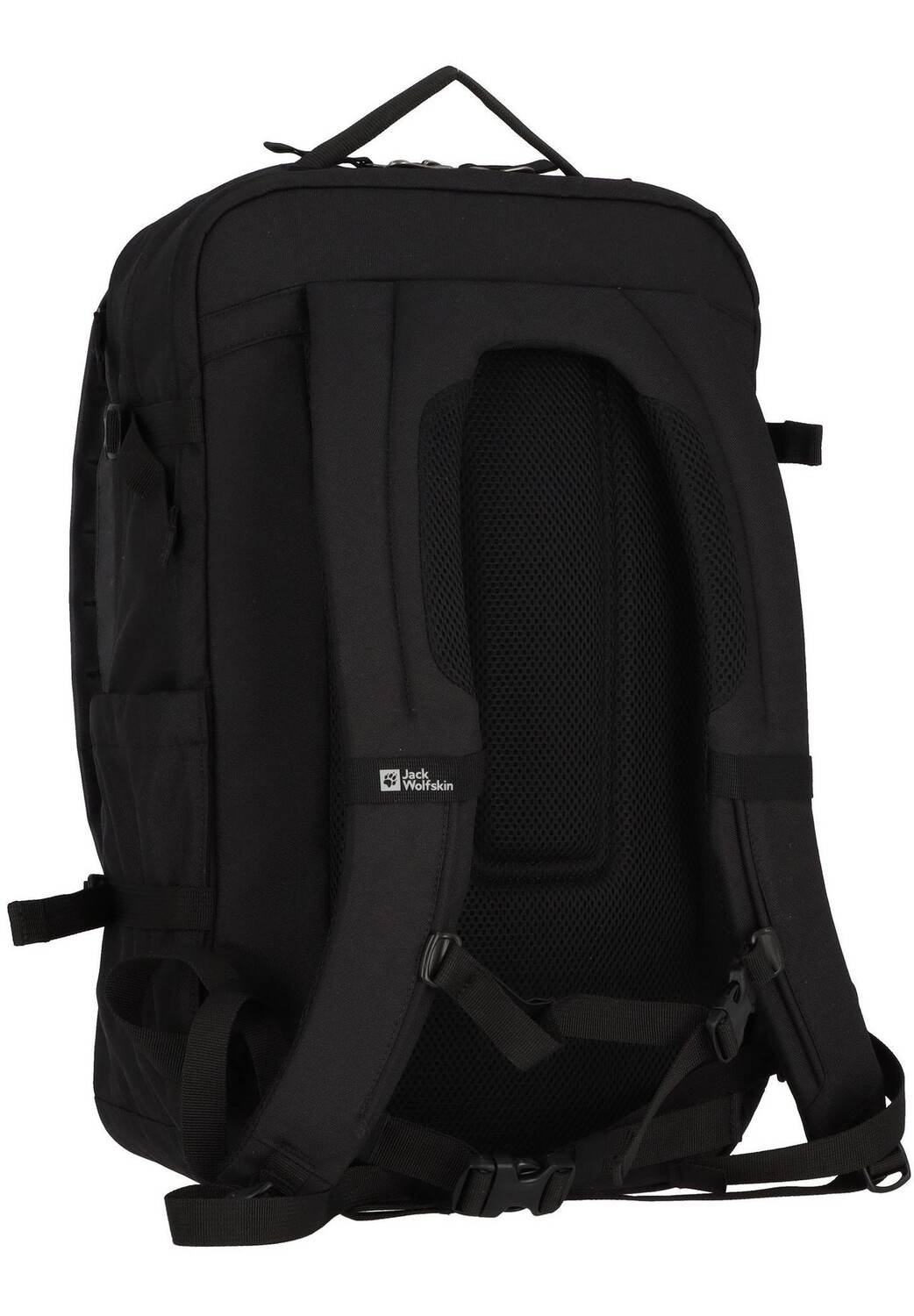 

Дорожная сумка, двусторонняя молния, компрессионные ремни Jack Wolfskin, черный