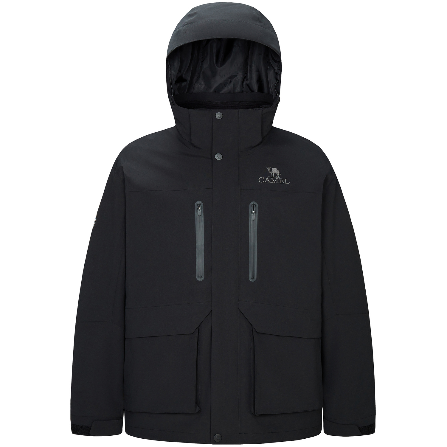 

Унисекс ветровка QIE с многоцветным водоотталкивающим износостойким флисовым подкладом 3 в 1, цвет Bushing Purple/Oak Gray/Phantom Black