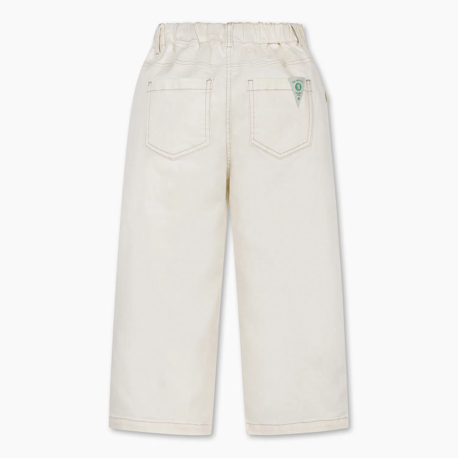Детские цветные брюки-багги айвори от Benetton Kids — фото 2
