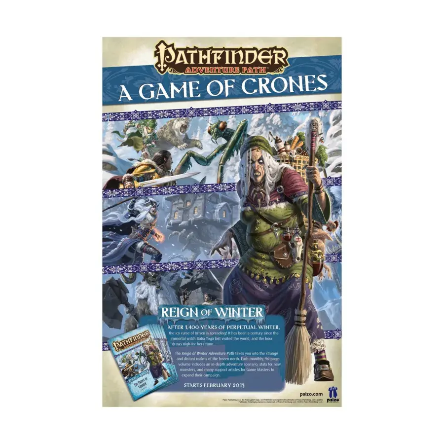 

Промо-постер Reign of Winter — Game of Crones, Pathfinder Roleplaying Game (1st Edition) - Posters & Promos