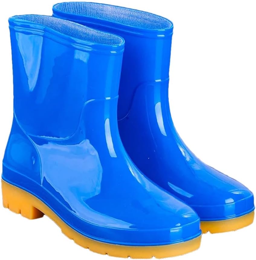 

Дождевые сапоги Wjnvfioo для мужчин и женщин, водонепроницаемые ботинки для улицы и рыбалки, синий