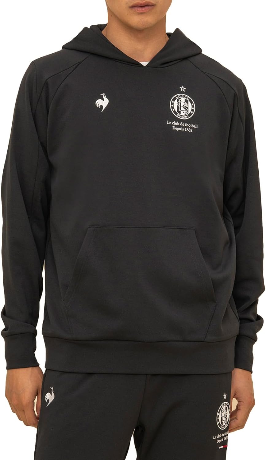 

Эластичная толстовка с капюшоном, отводящая влагу и обладающая светопоглощающими свойствами UVCUT (UPF 50+), способствующими накоплению тепла, унисекс Le Coq Sportif, черный