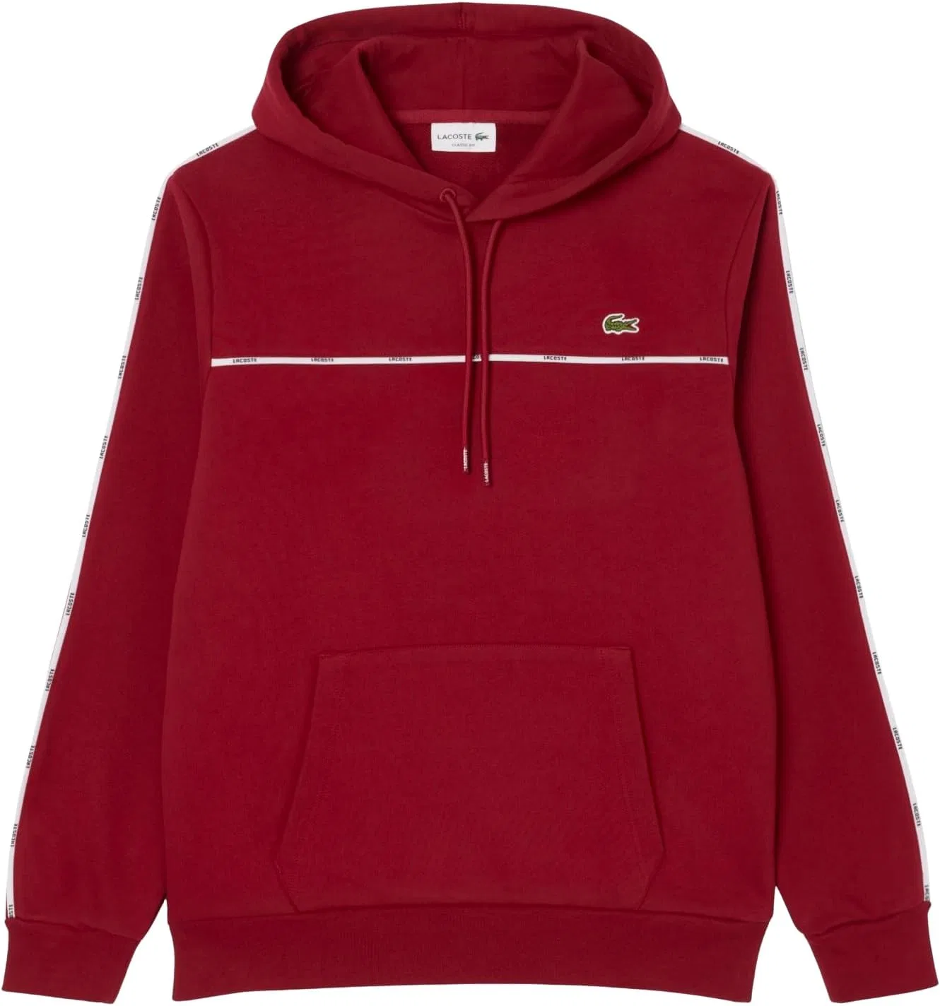 Флисовая кофта с капюшоном Lacoste, Burgundy