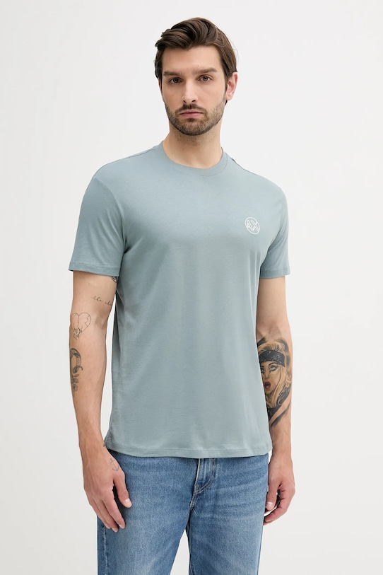 

Хлопковая футболка Armani Exchange, серый