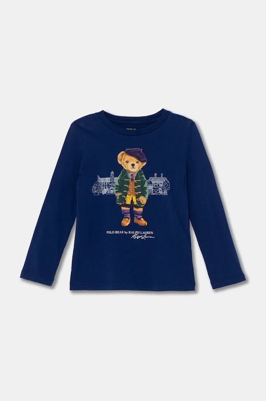 

Детская хлопковая водолазка Polo Ralph Lauren, синий