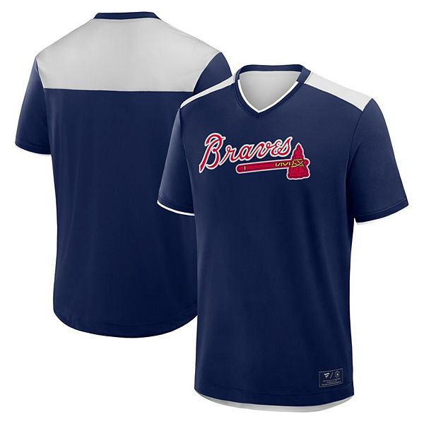 

Мужская футболка v-neck navy atlanta braves walk off Fanatics